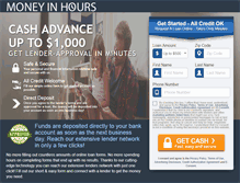 Tablet Screenshot of moneyinhours.com